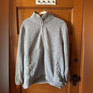 L.L.Bean Sweater Fleece Half-Zip Pullover, Women’s size XL, Light Grey